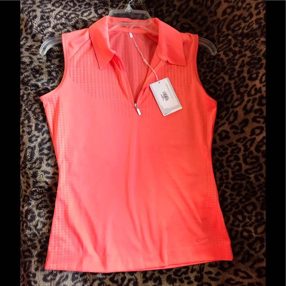 NWT NIKEGOLF FITDRY women’s shirt. CORAL S XS